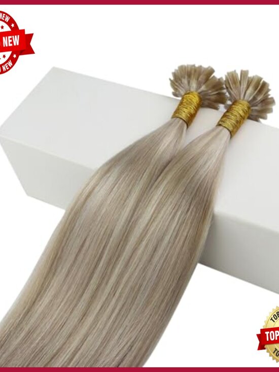 16 Inch Human Hair Extensions, Keratin Bond U-Tip, 50g Volume main image 6